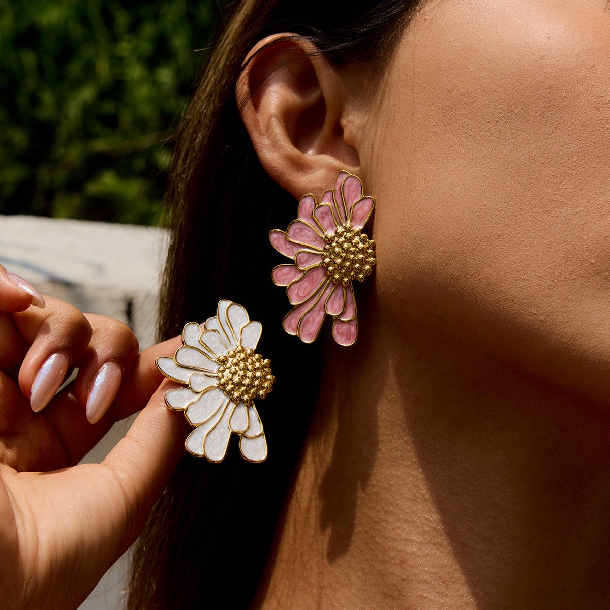 Fleur de Corail Earrings - 18k Gold Plated Jewelry Switzerland