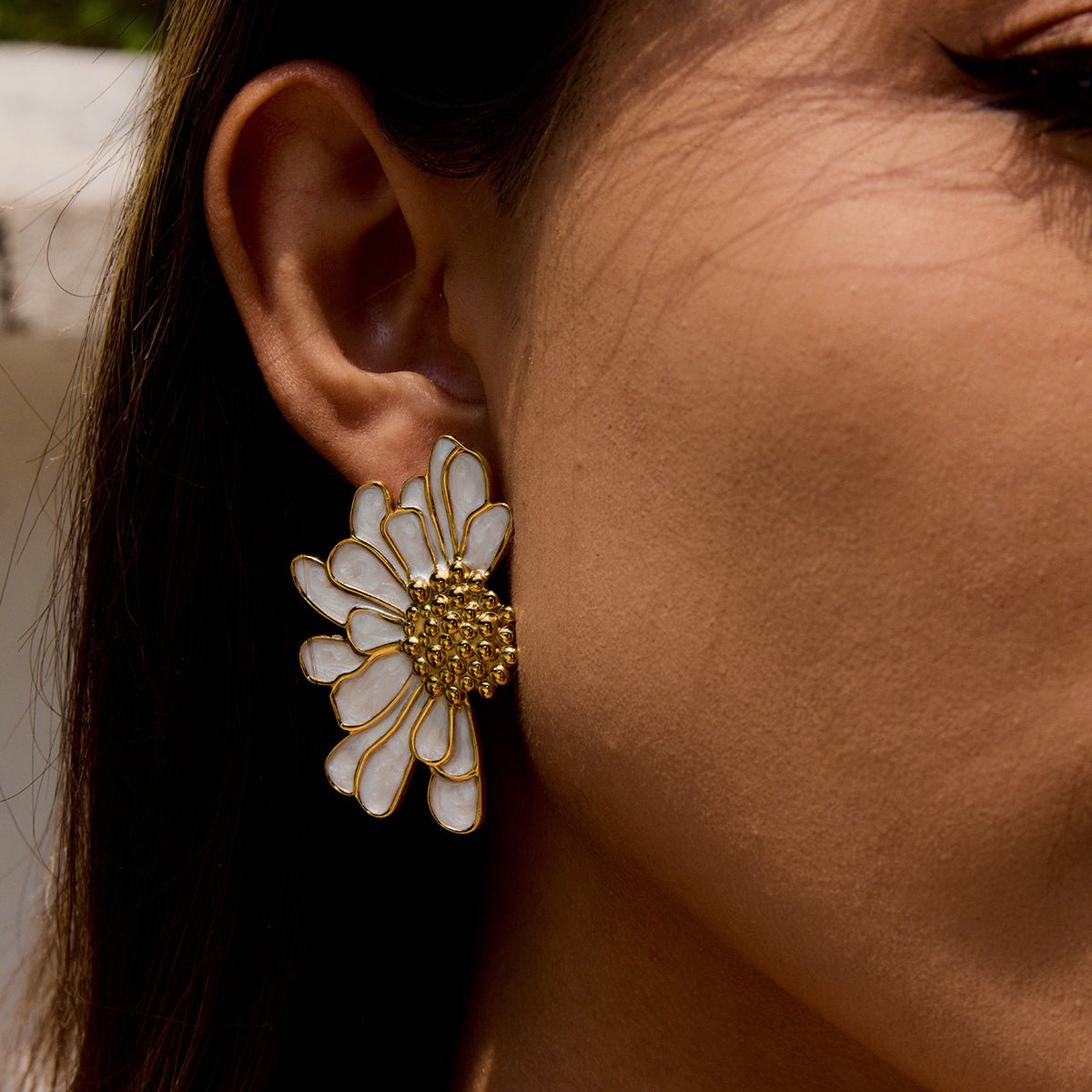 Fleur de Corail Earrings - 18k Gold Plated Jewelry Switzerland