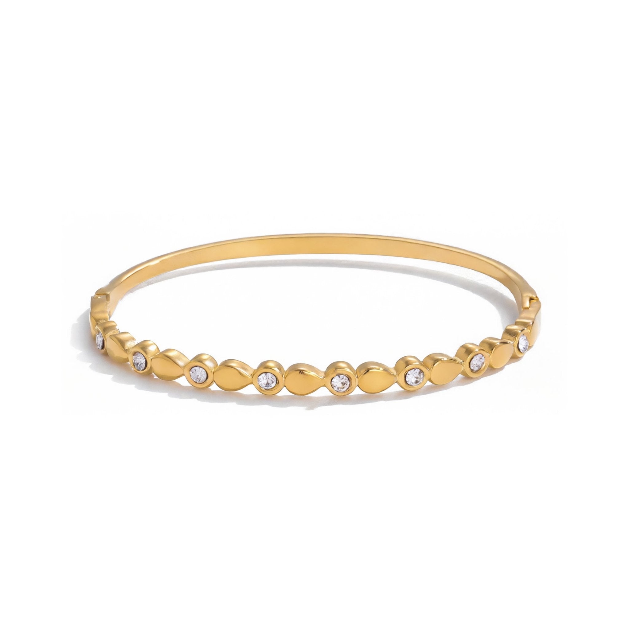 Gouttes de Lumière Bangle - 18k Gold Plated Jewelry Switzerland