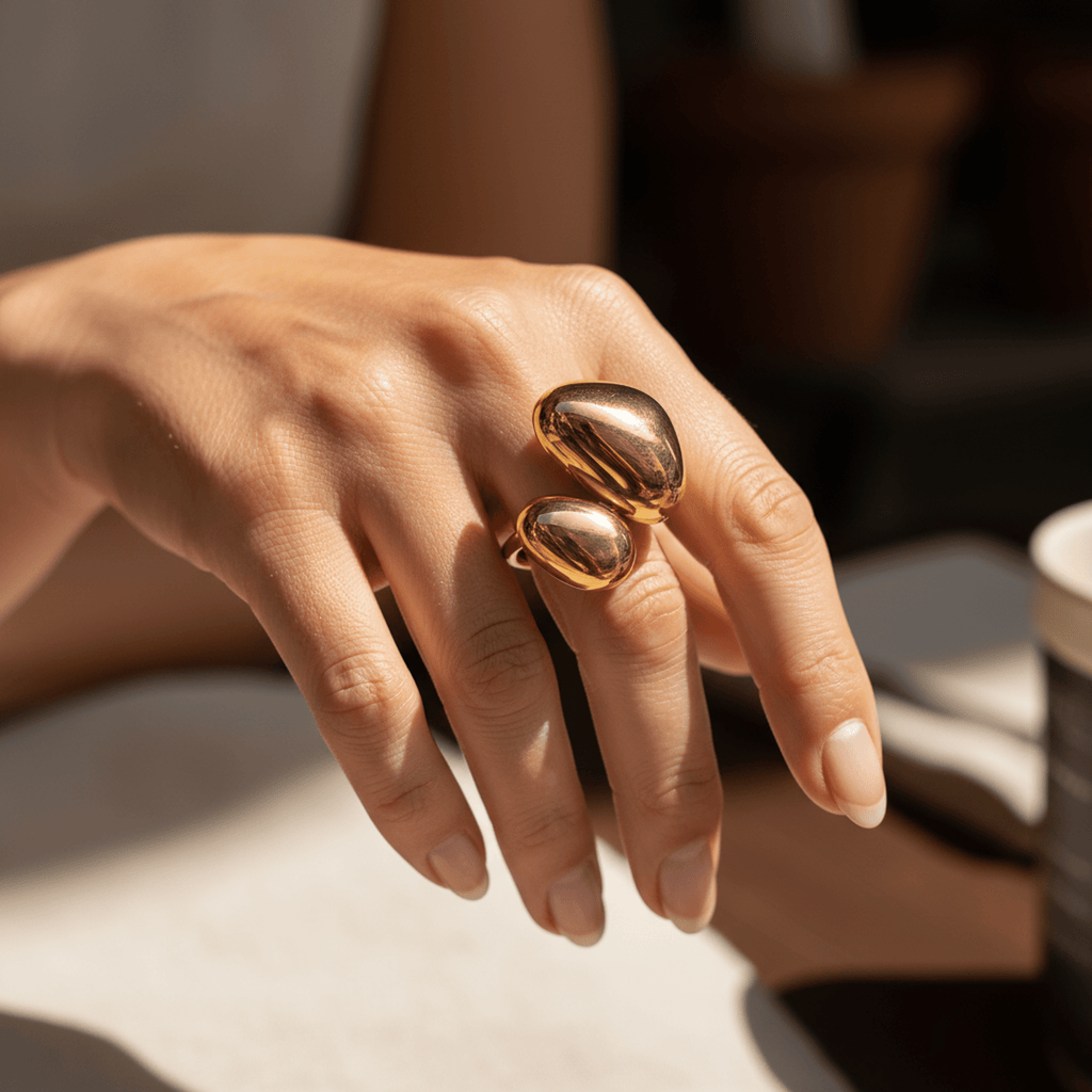 Gouttes Fusionnées Ring - 18k Gold Plated Jewelry Switzerland