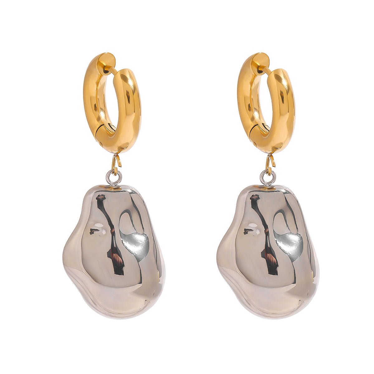 Gouttes Molten Earrings - 18k Gold Plated Jewelry Switzerland