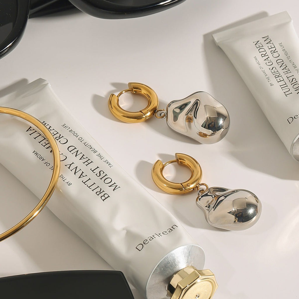 Gouttes Molten Earrings - 18k Gold Plated Jewelry Switzerland