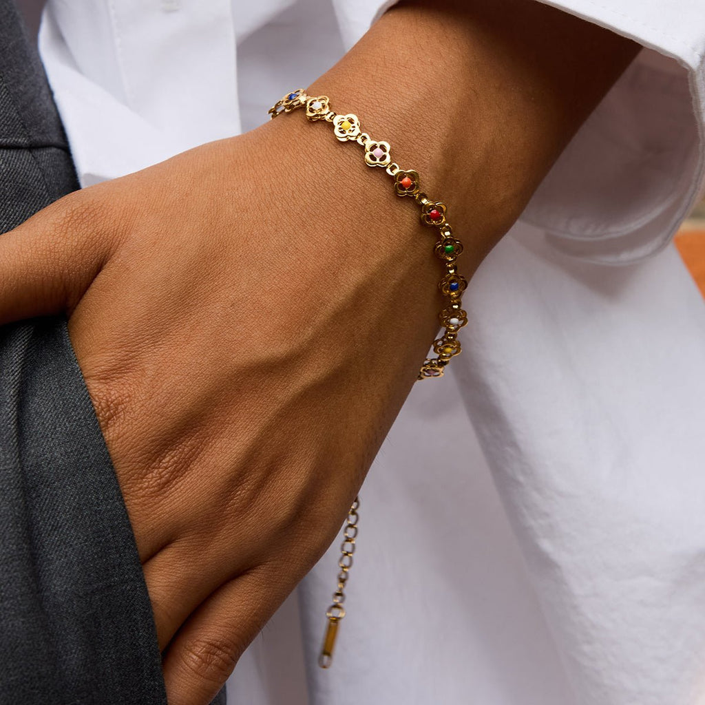 Guirlande Arc - en - Ciel Bracelet - 18k Gold Plated Jewelry Switzerland