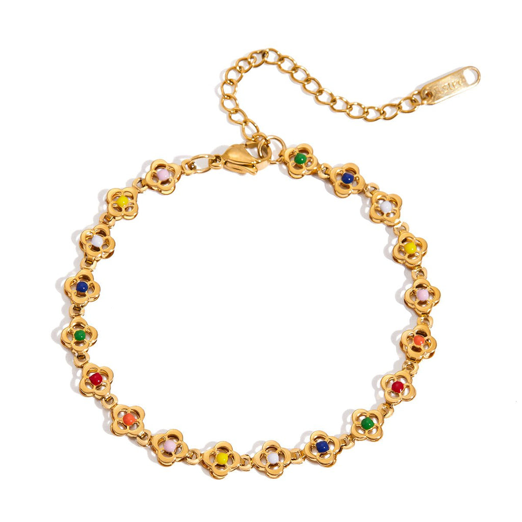Guirlande Arc - en - Ciel Bracelet - 18k Gold Plated Jewelry Switzerland