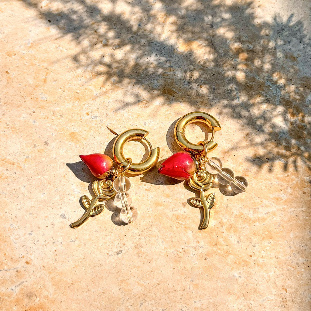 Jardin Éternel Earrings - 18k Gold Plated Jewelry Switzerland