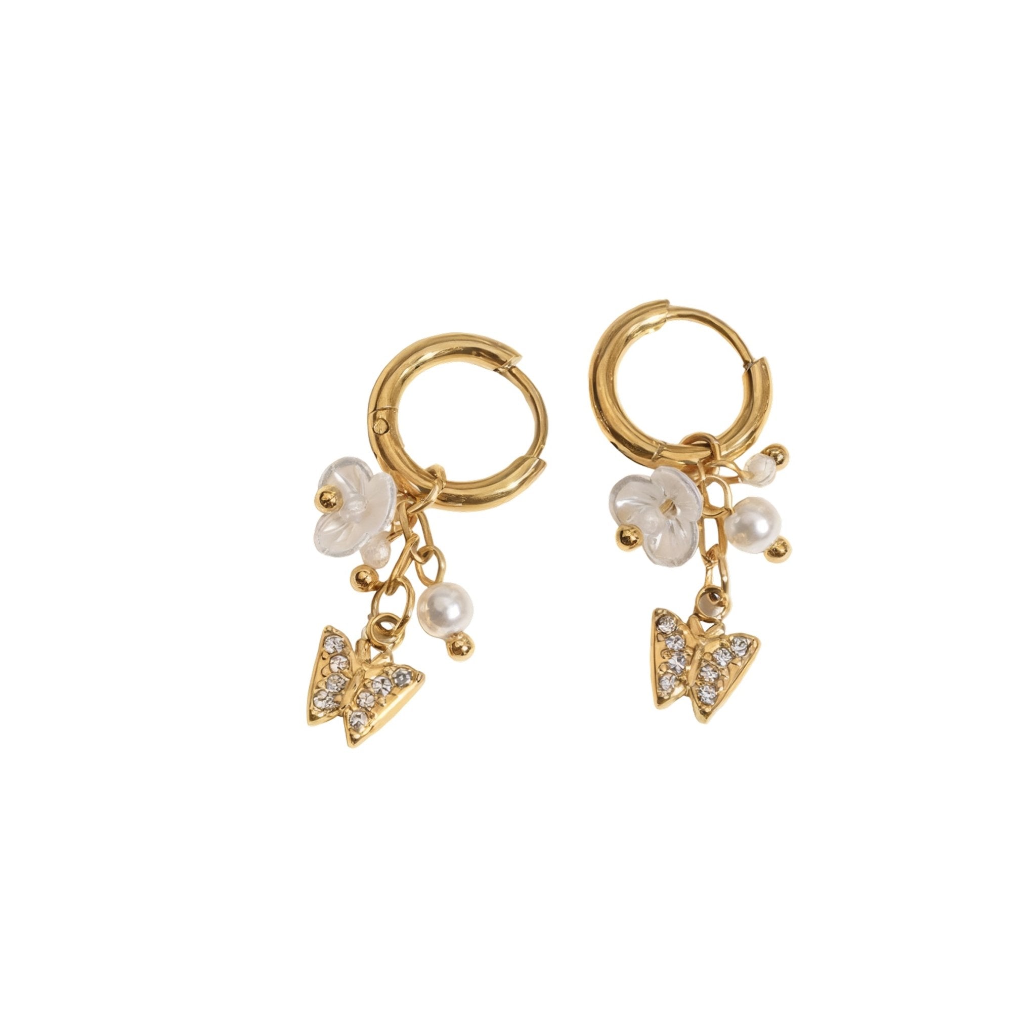 Jardin Volant Earrings - 18k Gold Plated Jewelry Switzerland