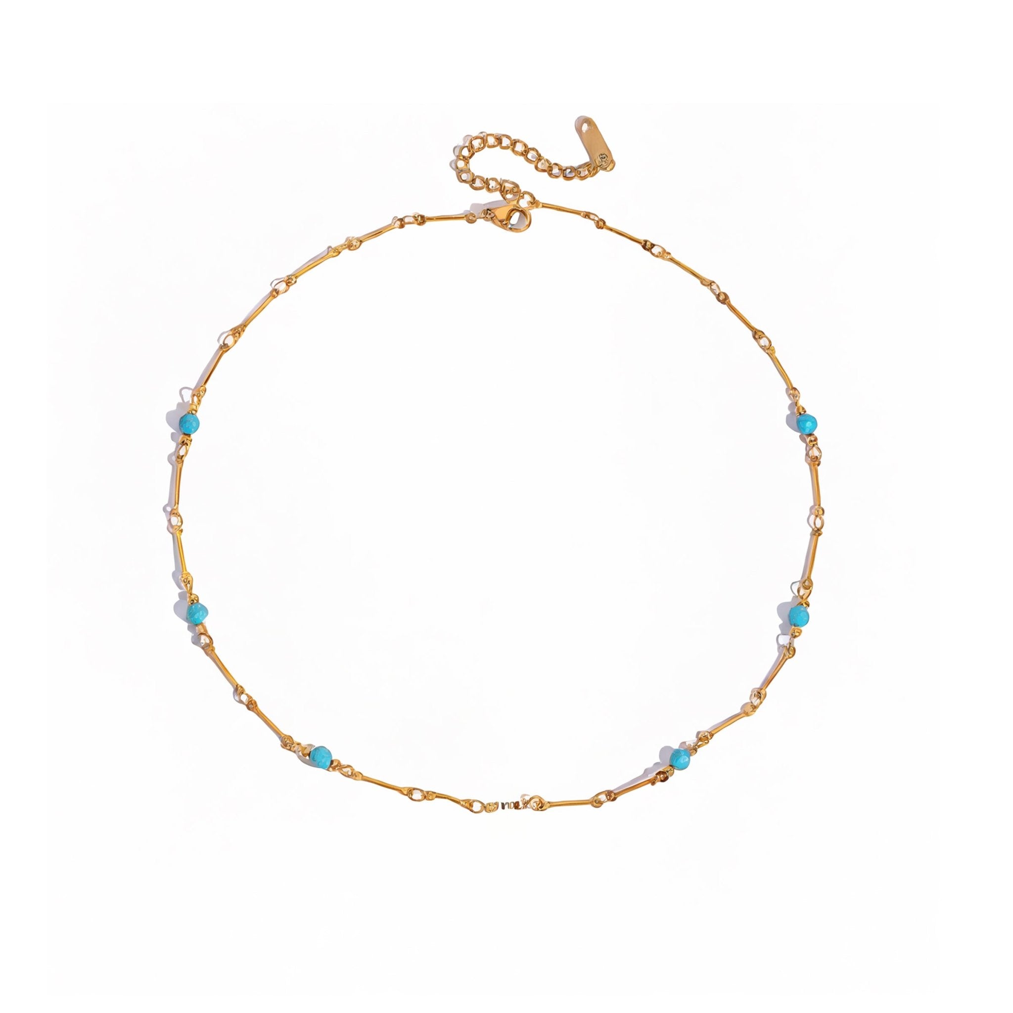 Lagon Turquoise Necklace - 18k Gold Plated Jewelry Switzerland