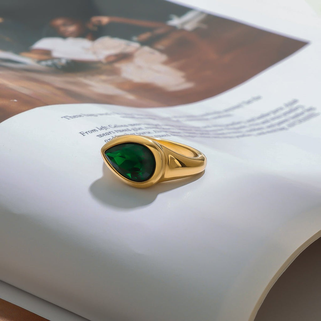 Larme de Verdure Ring - 18k Gold Plated Jewelry Switzerland