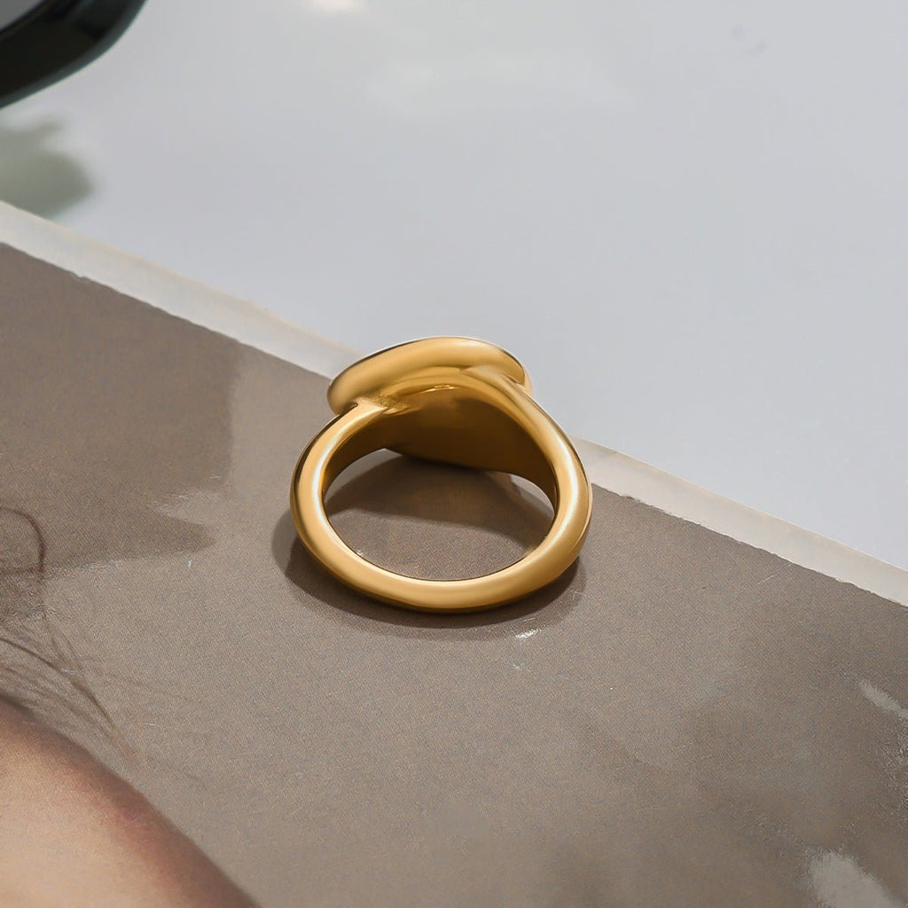 Larme de Verdure Ring - 18k Gold Plated Jewelry Switzerland