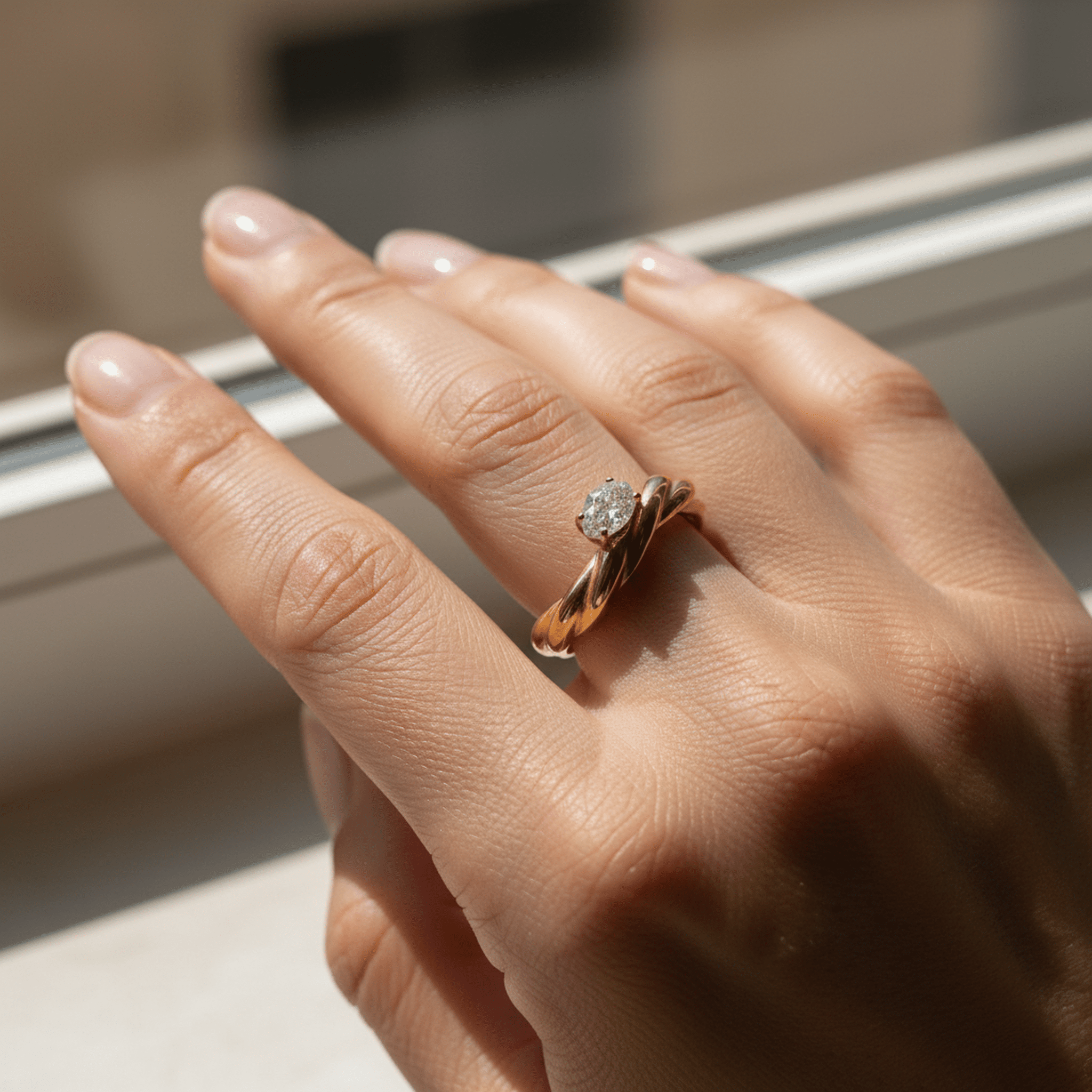 Larme Torsadée Ring - 18k Gold Plated Jewelry Switzerland