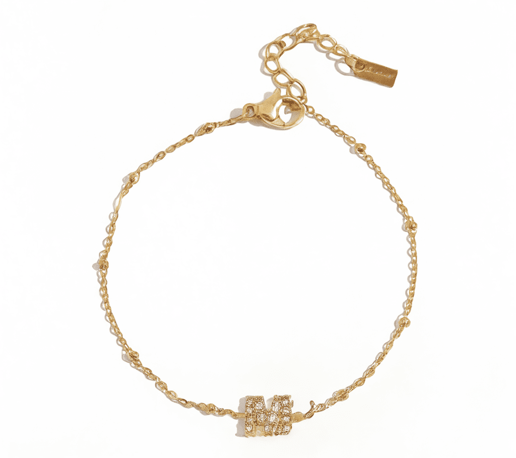 Lettre Étoilée M Bracelet - 18k Gold Plated Jewelry Switzerland