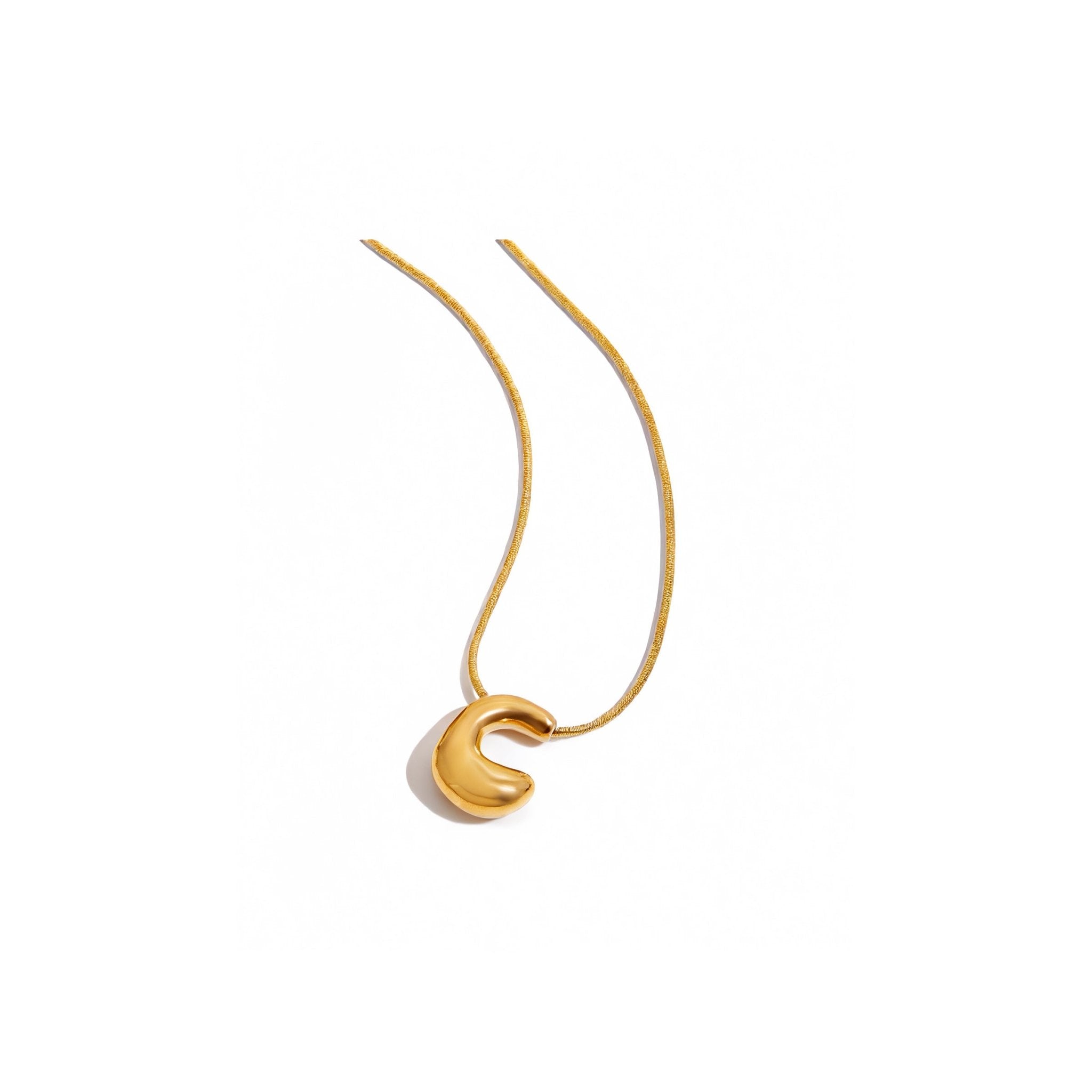 Lettre Fluide C Necklace - 18k Gold Plated Jewelry Switzerland