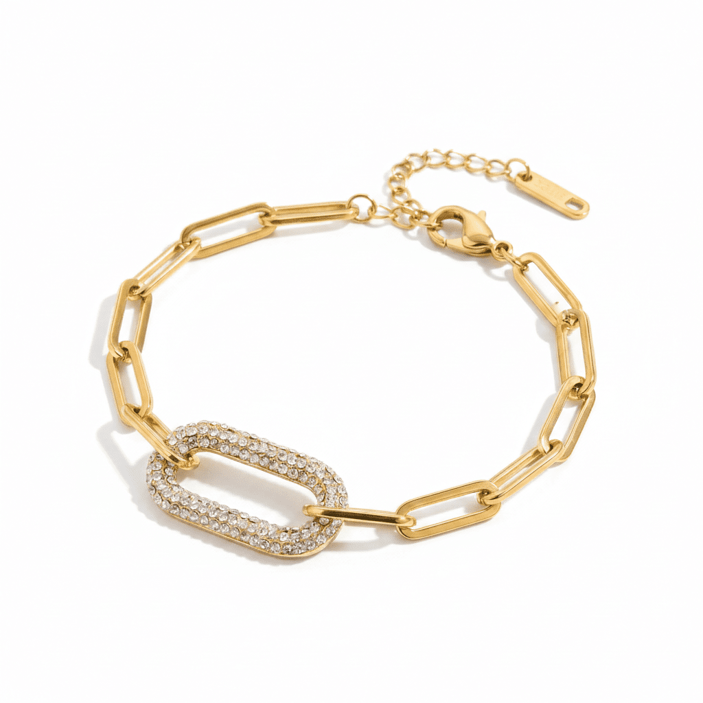 Lien Pavé d’Or Mckella Bracelet - 18k Gold Plated Jewelry Switzerland