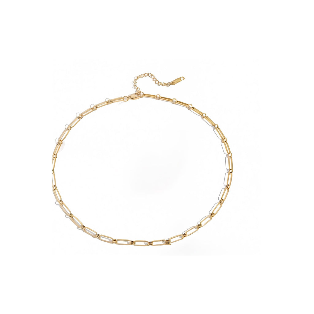 Lien Rectangulaire Necklace - 18k Gold Plated Jewelry Switzerland