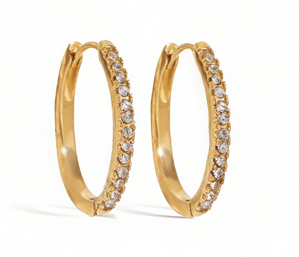 Lueur Éternelle Hoops - 18k Gold Plated Jewelry Switzerland