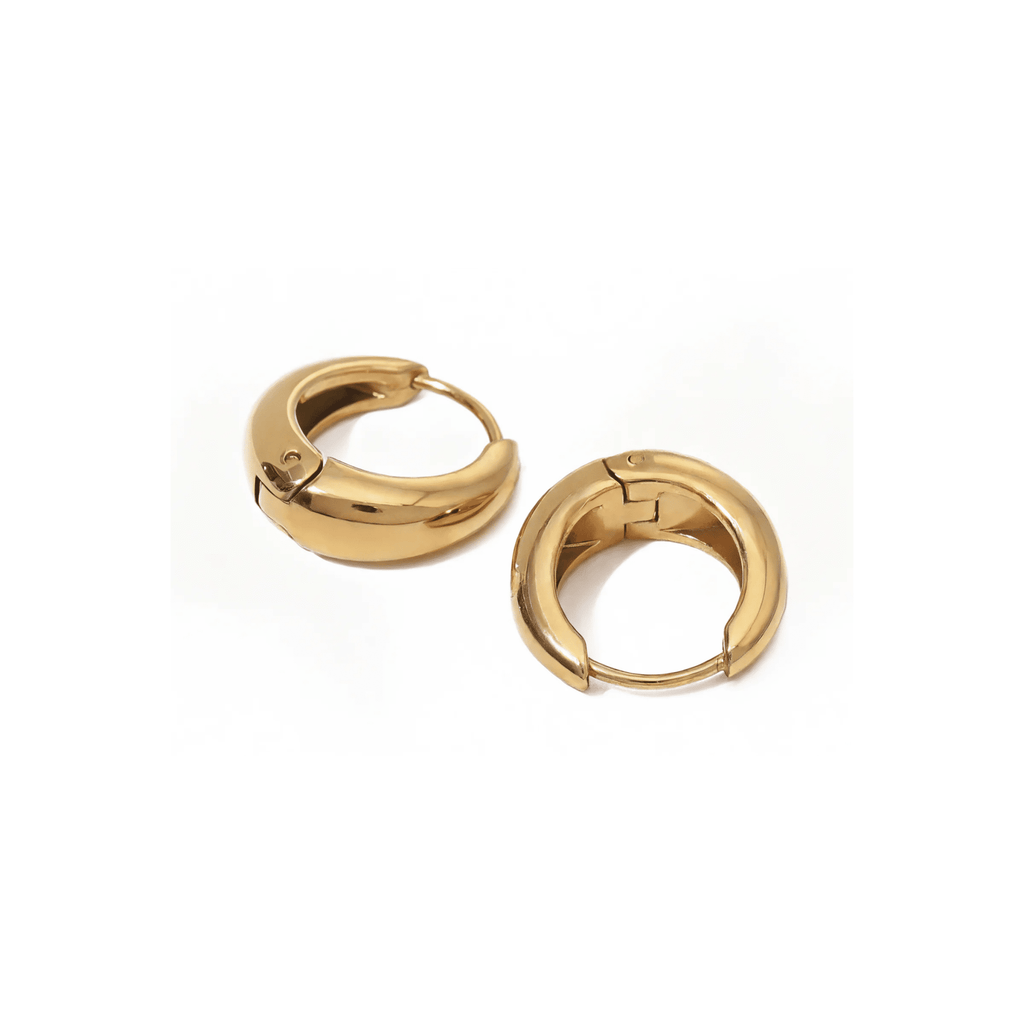 Lune Épaisse Hoops - 18k Gold Plated Jewelry Switzerland