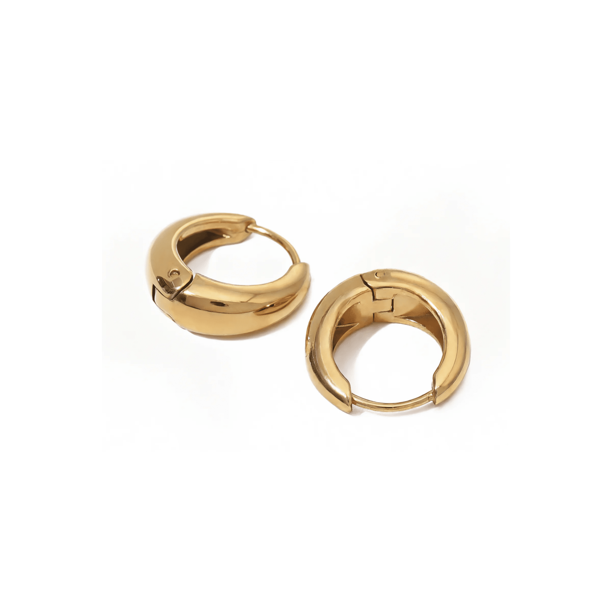 Lune Épaisse Hoops - 18k Gold Plated Jewelry Switzerland