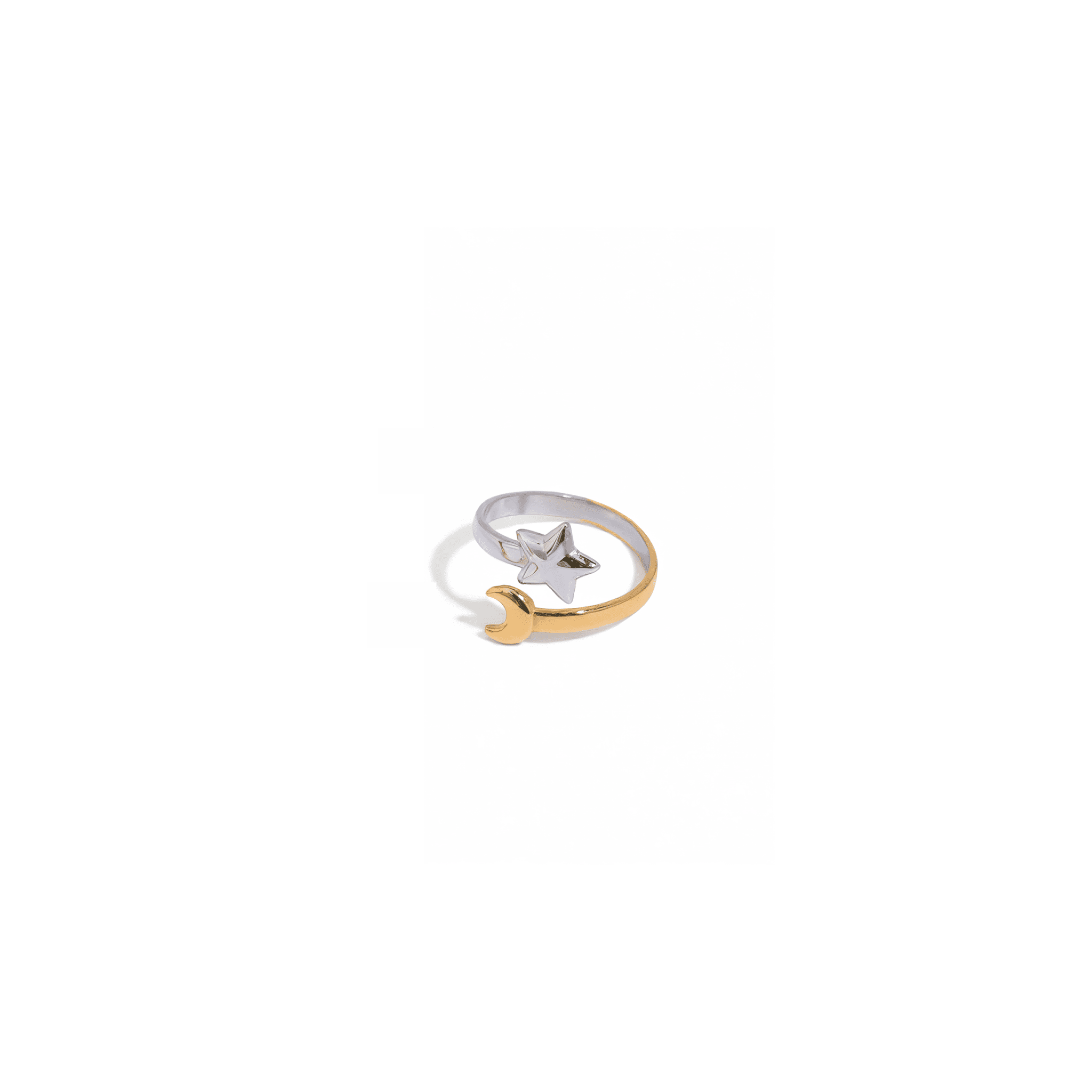 Lune et Étoile Ring - 18k Gold Plated Jewelry Switzerland