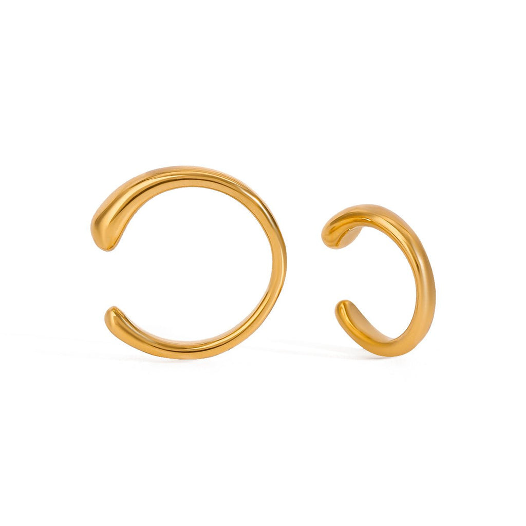 Lune Liquide Ear Cuffs - 18k Gold Plated Jewelry Switzerland