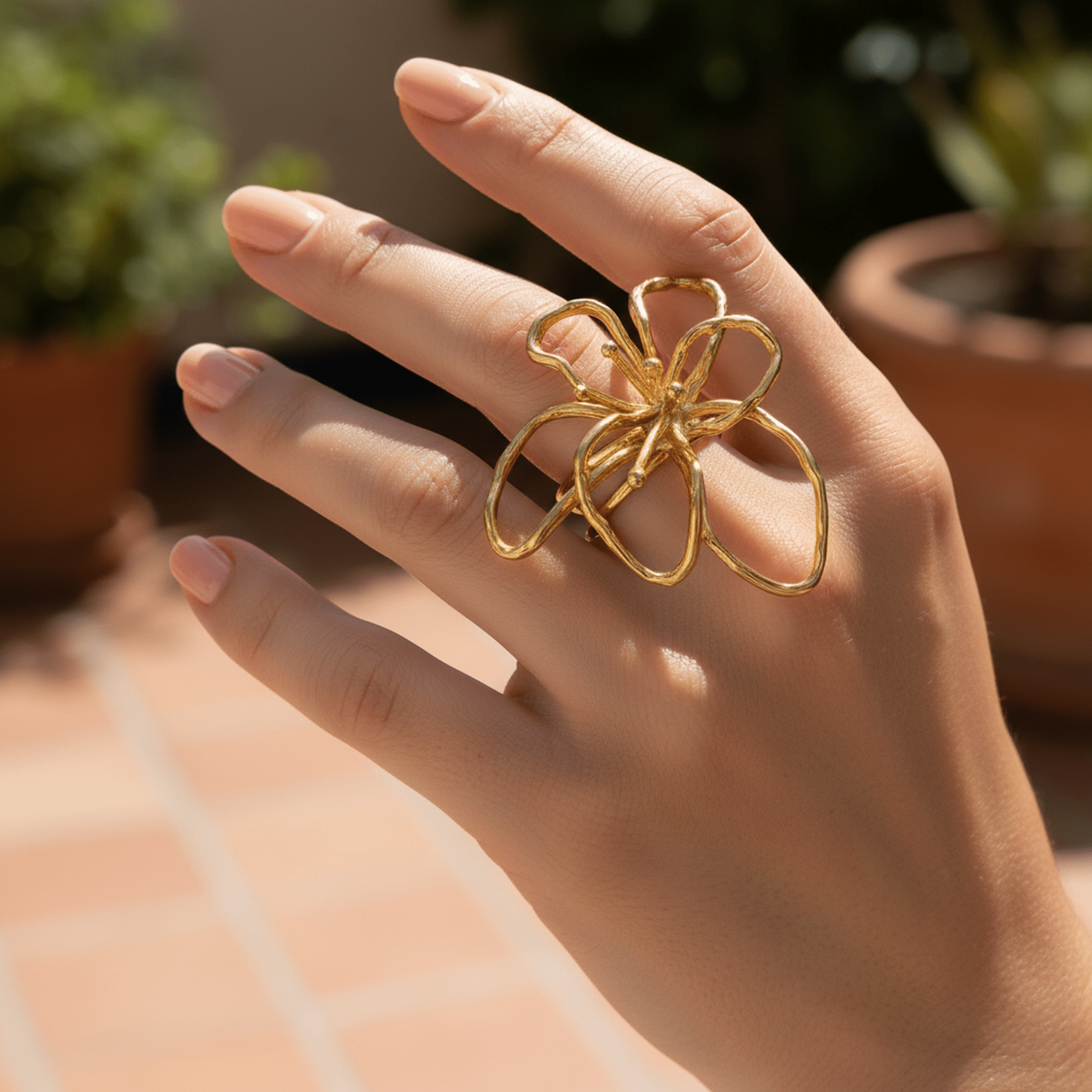 Lys d’Or Ring - 18k Gold Plated Jewelry Switzerland