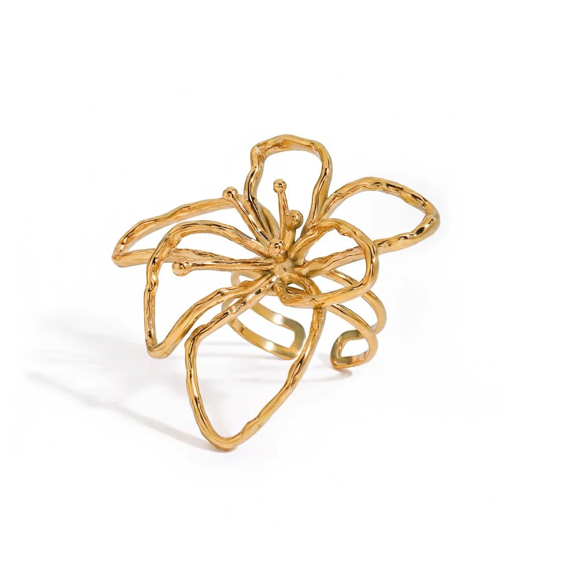 Lys d’Or Ring - 18k Gold Plated Jewelry Switzerland