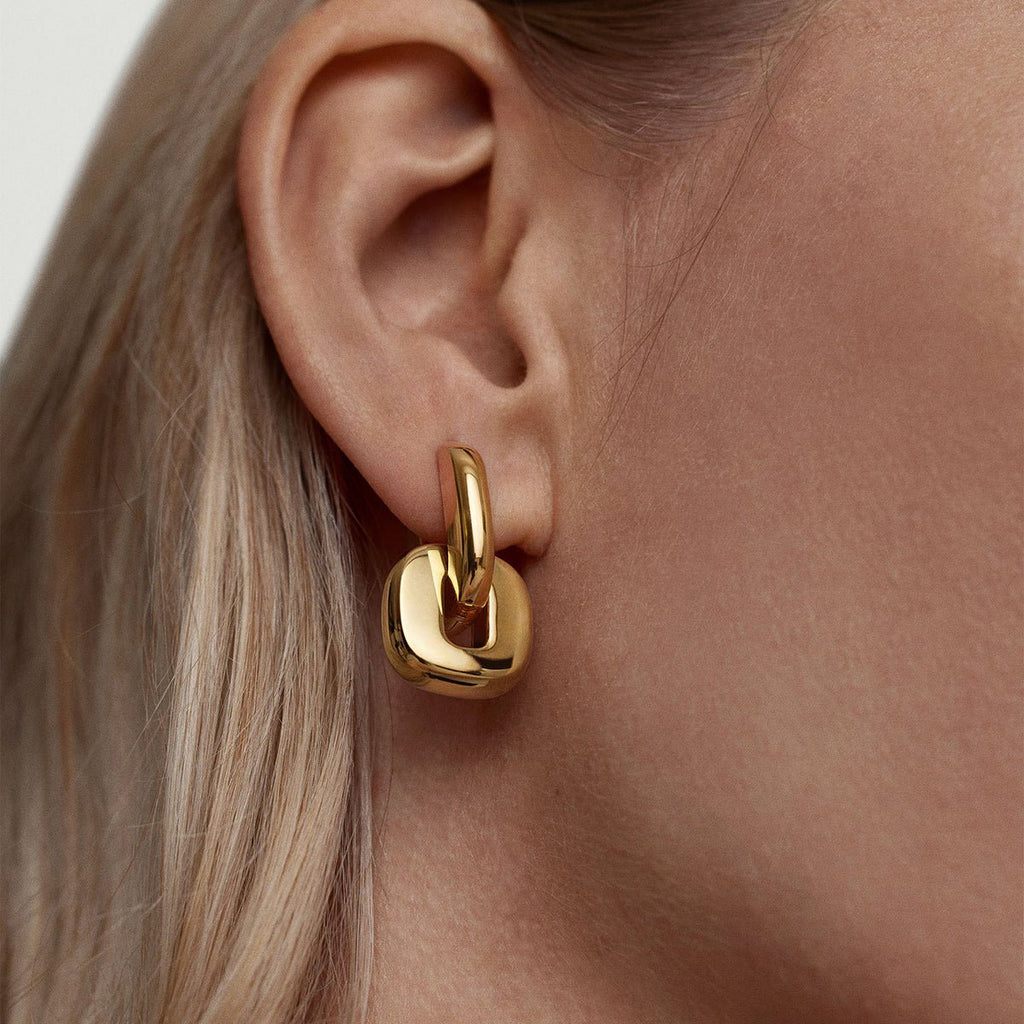 Maillons d’Or Earrings - 18k Gold Plated Jewelry Switzerland