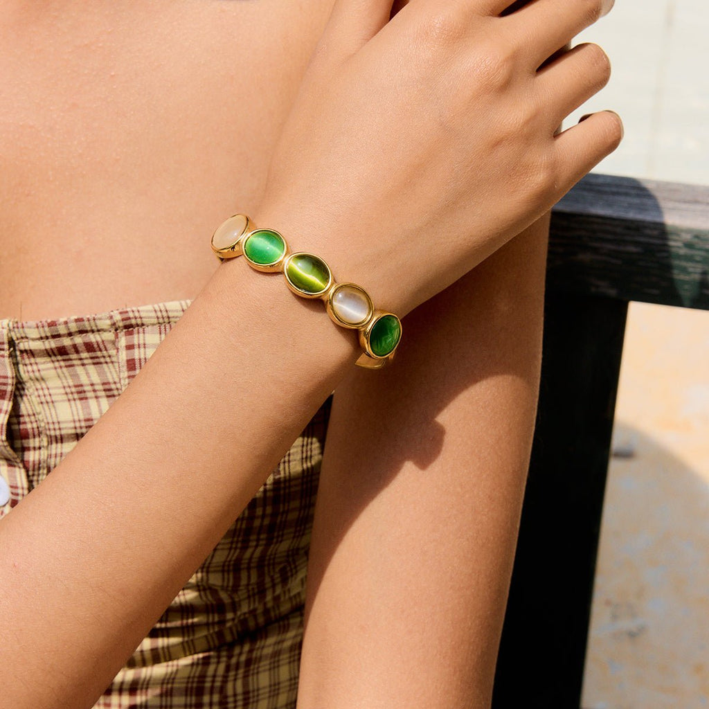 Manchette Jardin Secret Bracelet - 18k Gold Plated Jewelry Switzerland