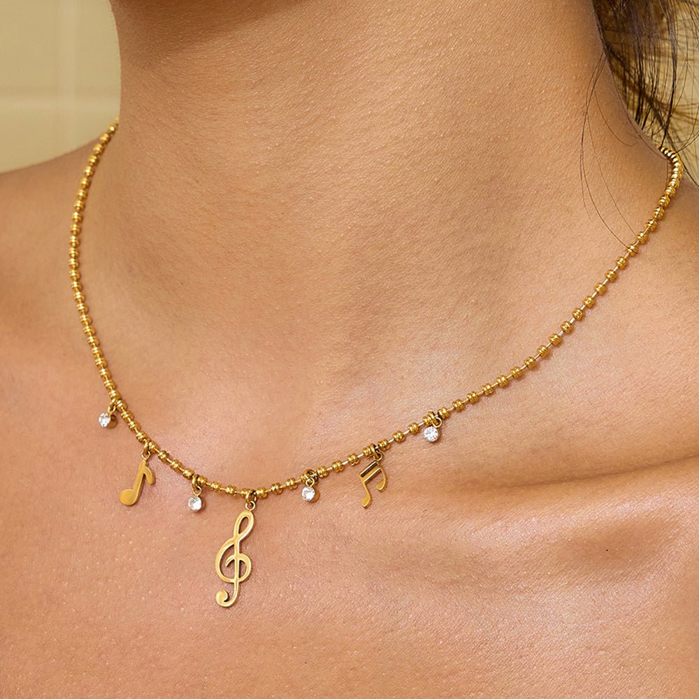 Mélodie Scintillante Necklace - 18k Gold Plated Jewelry Switzerland