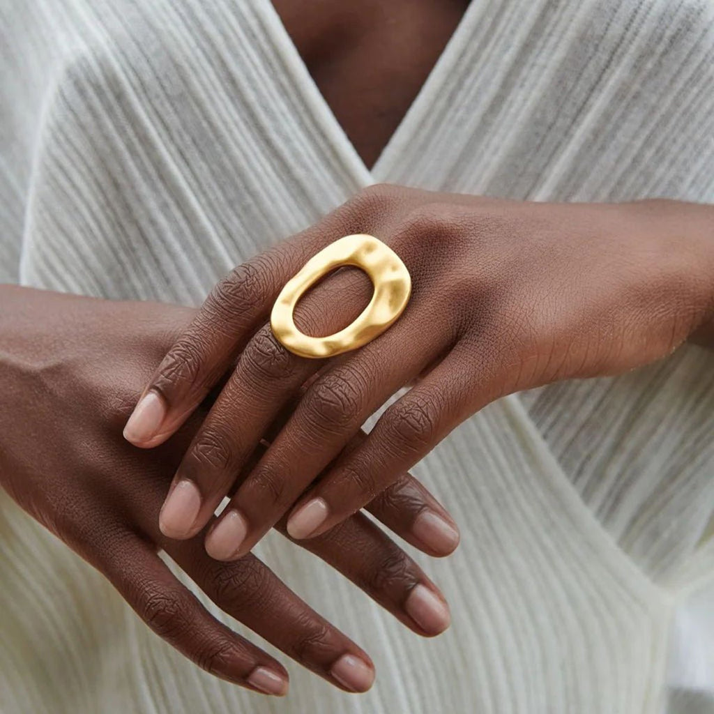 Miroir Liquide Ring - 18k Gold Plated Jewelry Switzerland