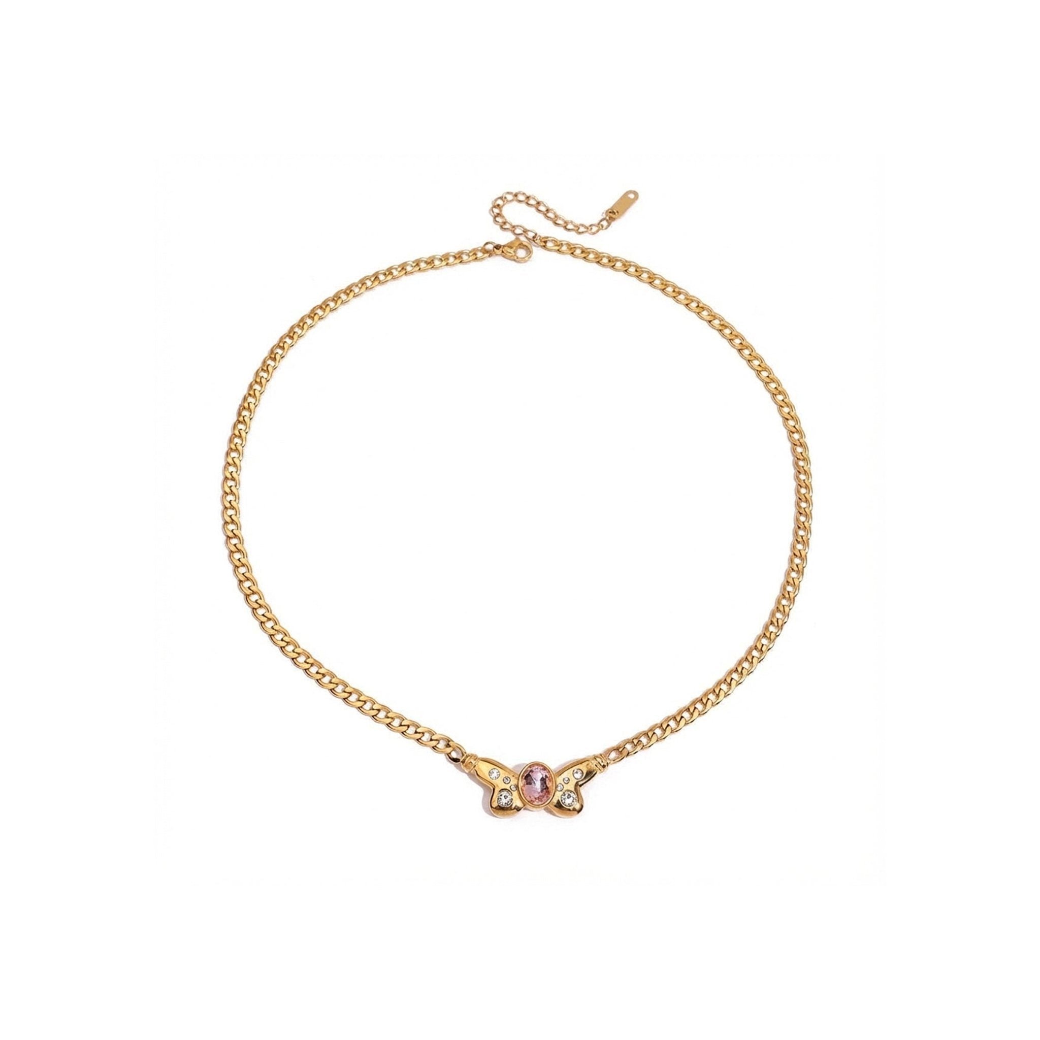 Noeud Papillon Necklace - 18k Gold Plated Jewelry Switzerland