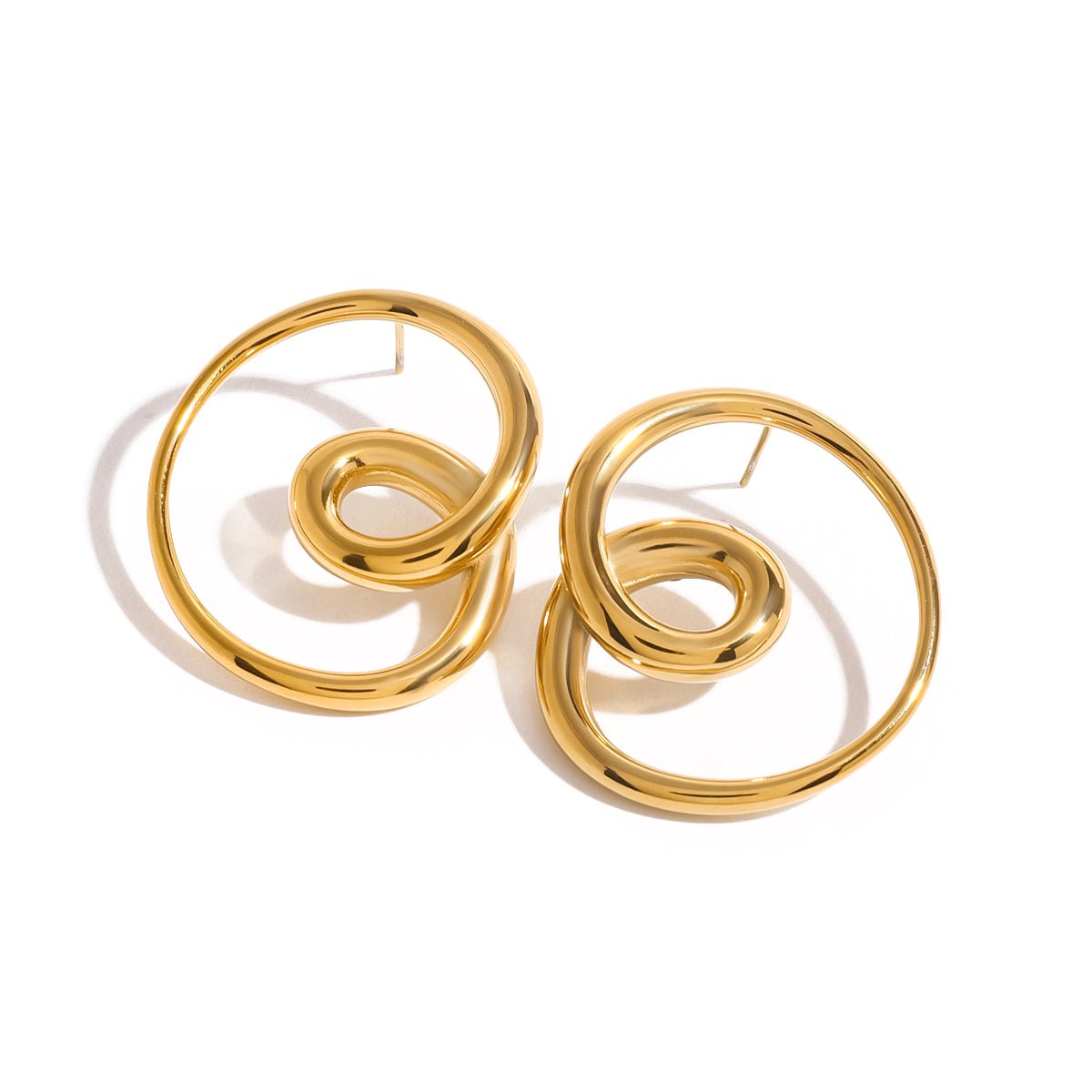 Noeuds Fluides Earrings - 18k Gold Plated Jewelry Switzerland