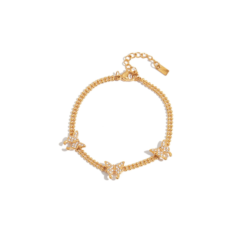 Papillon Étoilé Bracelet - 18k Gold Plated Jewelry Switzerland