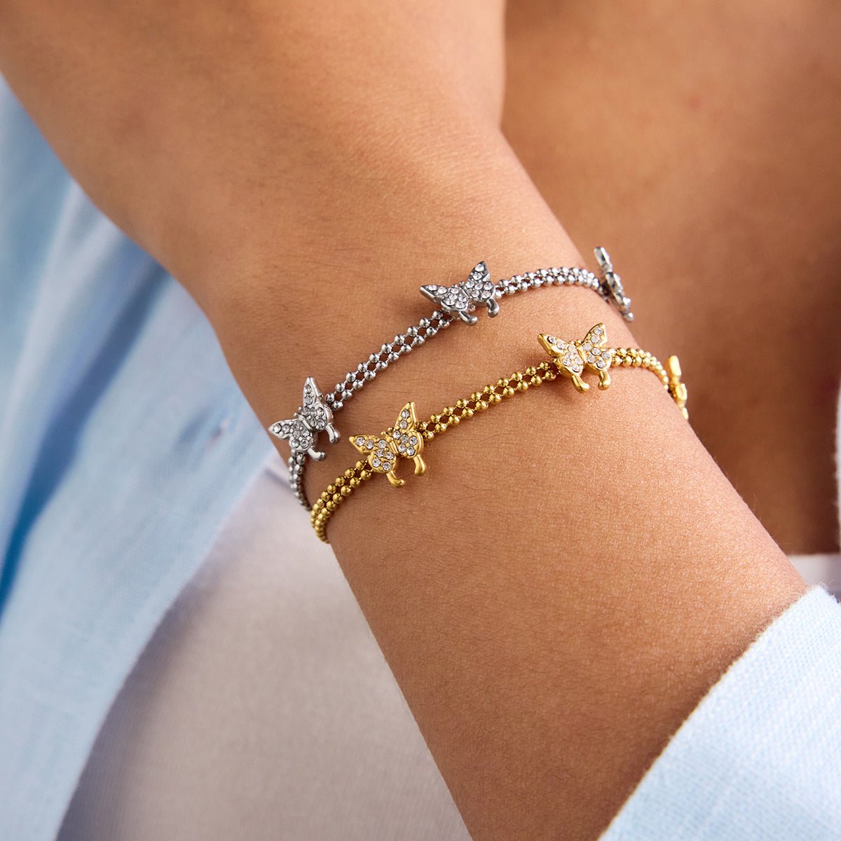 Papillon Étoilé Bracelet - 18k Gold Plated Jewelry Switzerland