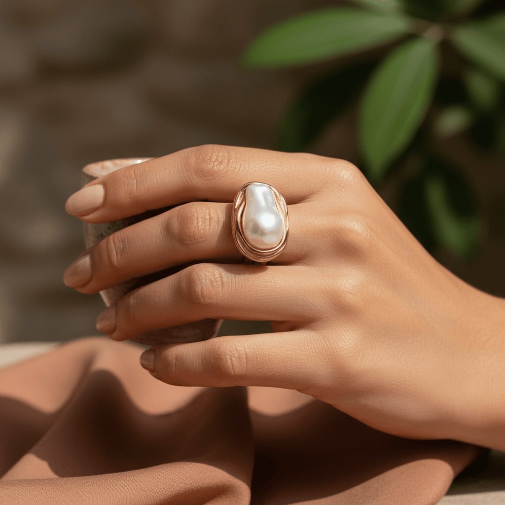 Sphère d’Aube Ring - 18k Gold Plated Jewelry Switzerland