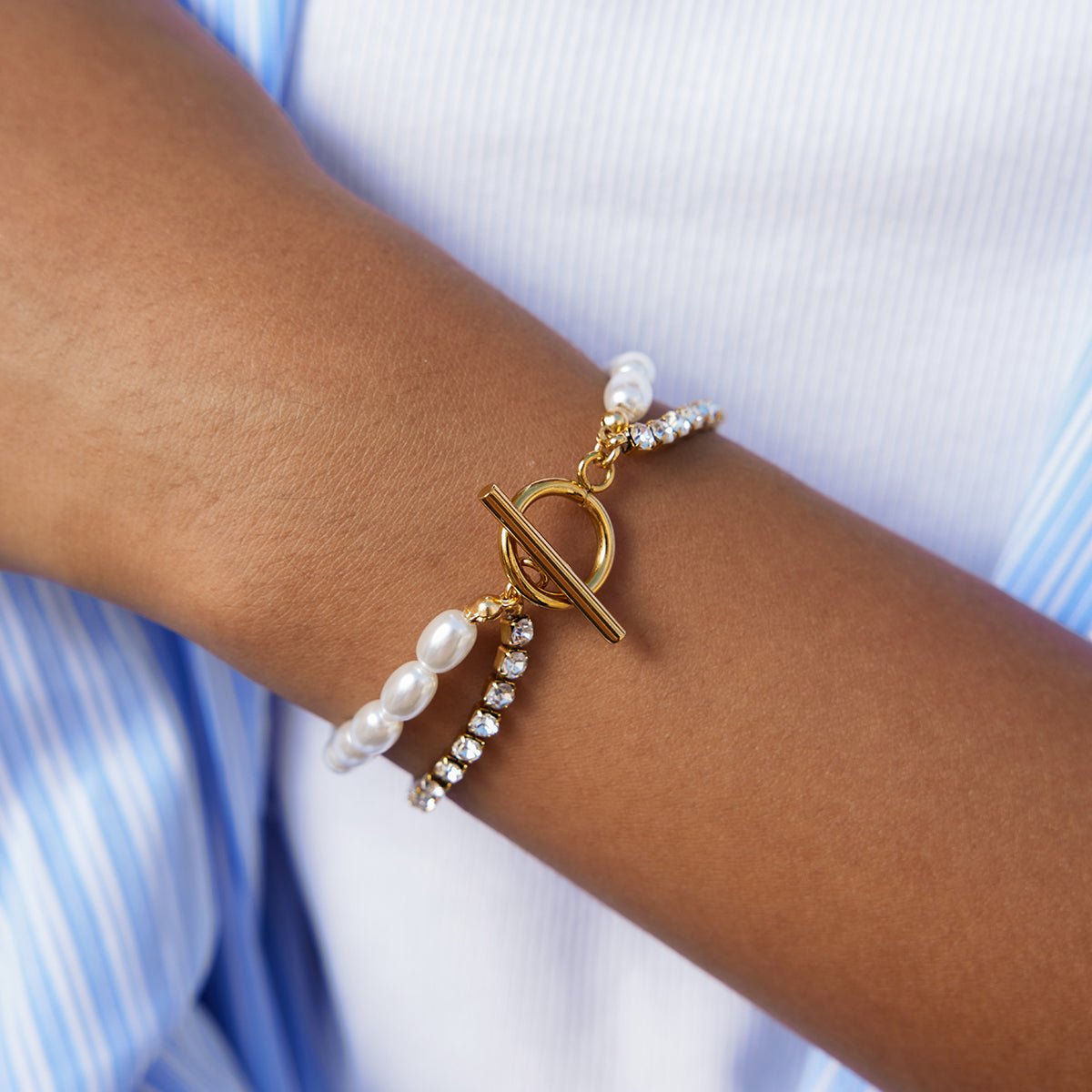 Perle Éclatante Bracelet - 18k Gold Plated Jewelry Switzerland