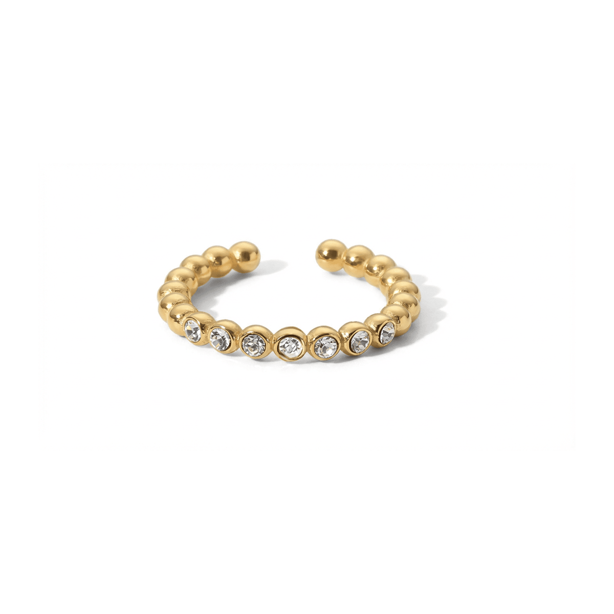 Sphère Étoilée Open Ring - 18k Gold Plated Jewelry Switzerland