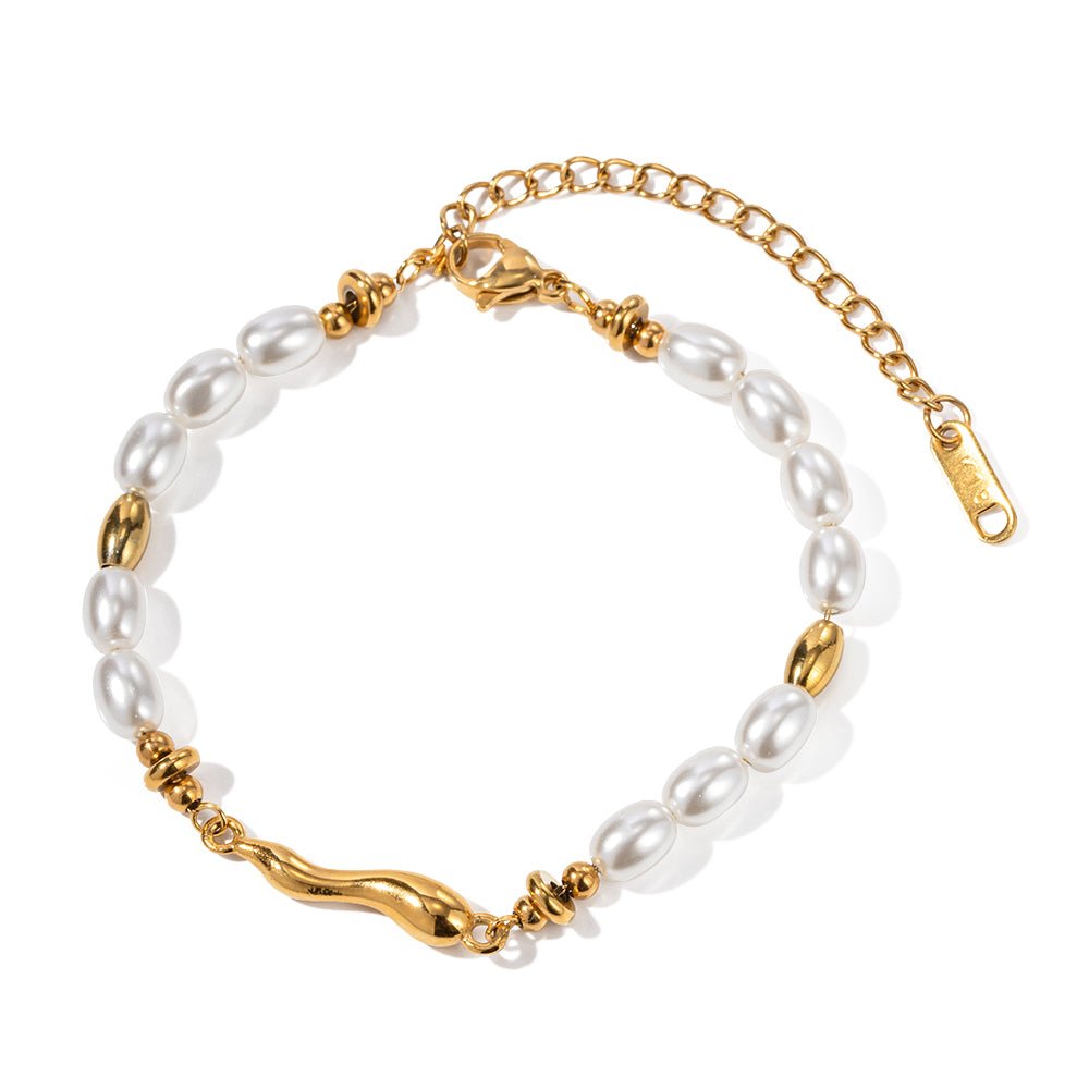 Perle Fluide Bracelet - 18k Gold Plated Jewelry Switzerland
