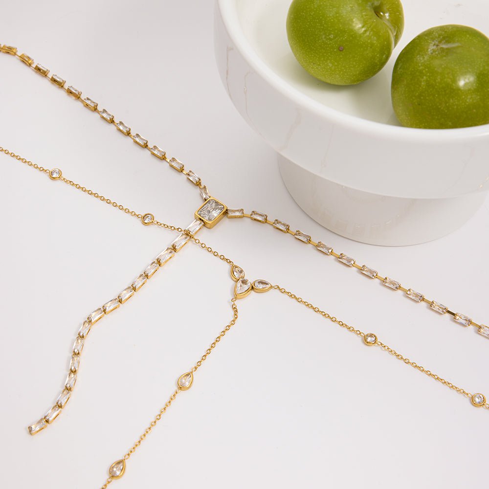 Pluie de Larmes Necklace - 18k Gold Plated Jewelry Switzerland