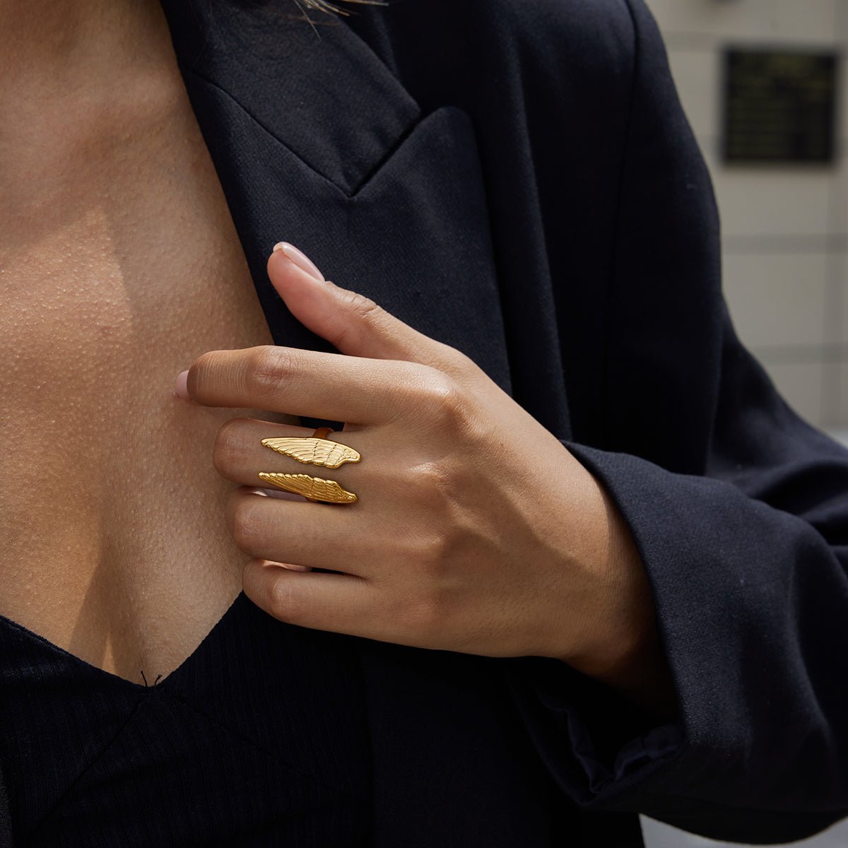 Plumes d’Ange Ring - 18k Gold Plated Jewelry Switzerland