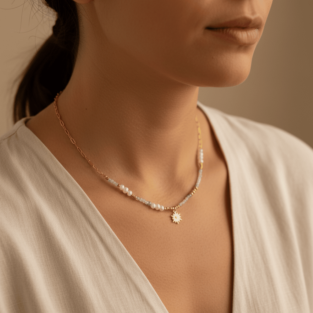 Rayon de Soleil Necklace - 18k Gold Plated Jewelry Switzerland