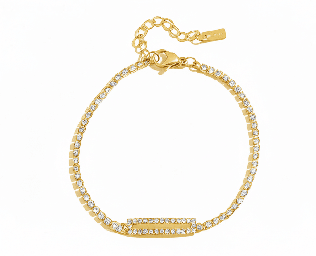 Rivière Étoilée Bracelet - 18k Gold Plated Jewelry Switzerland