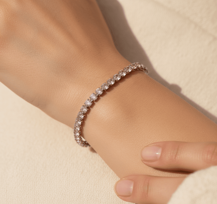 Rivière Rosée Bracelet - 18k Gold Plated Jewelry Switzerland