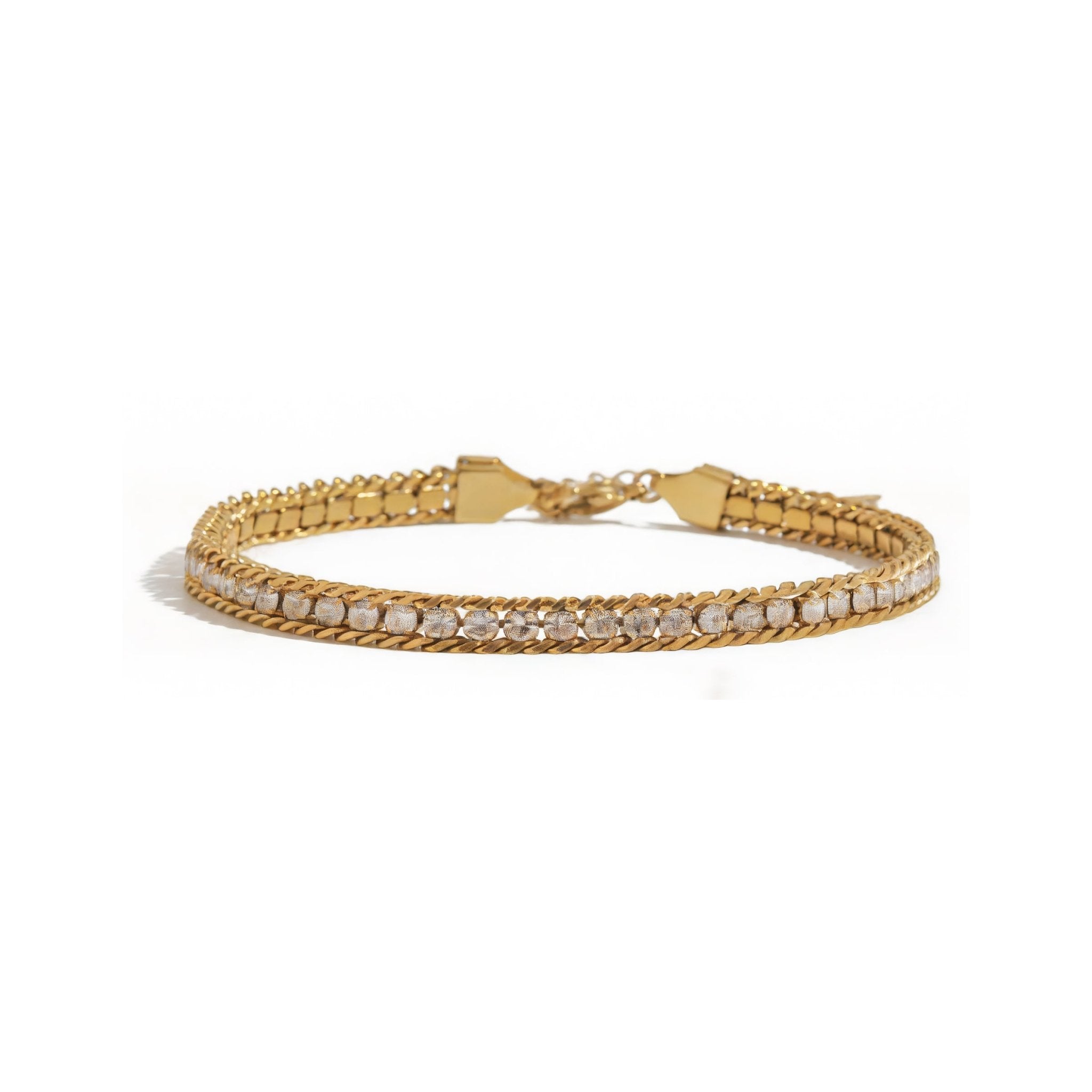Rivière Tressée Bangle - 18k Gold Plated Jewelry Switzerland