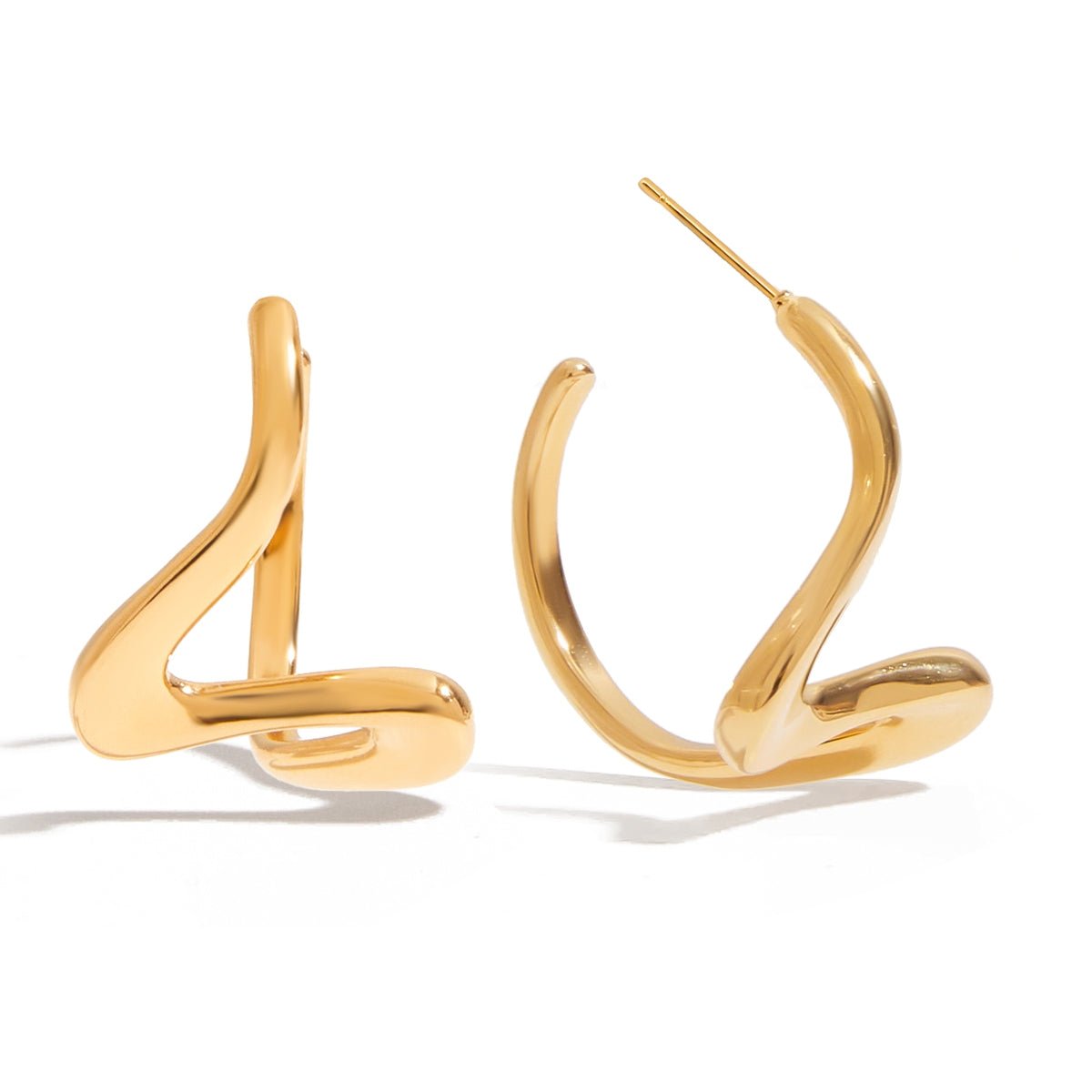 Ruban Flamboyant Earrings - 18k Gold Plated Jewelry Switzerland