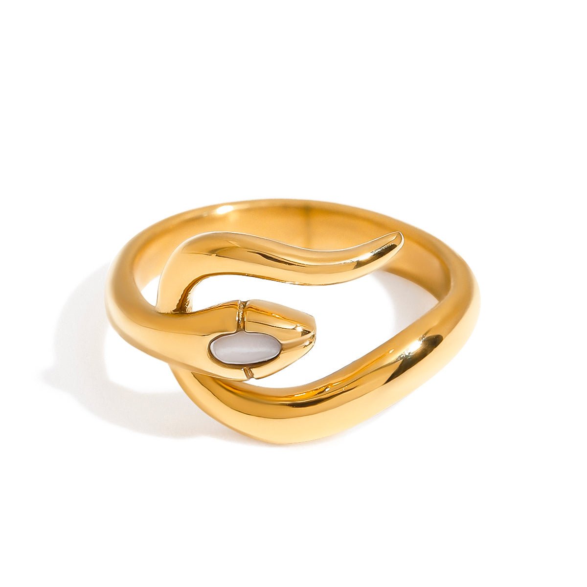 Serpent de Lune Ring - 18k Gold Plated Jewelry Switzerland