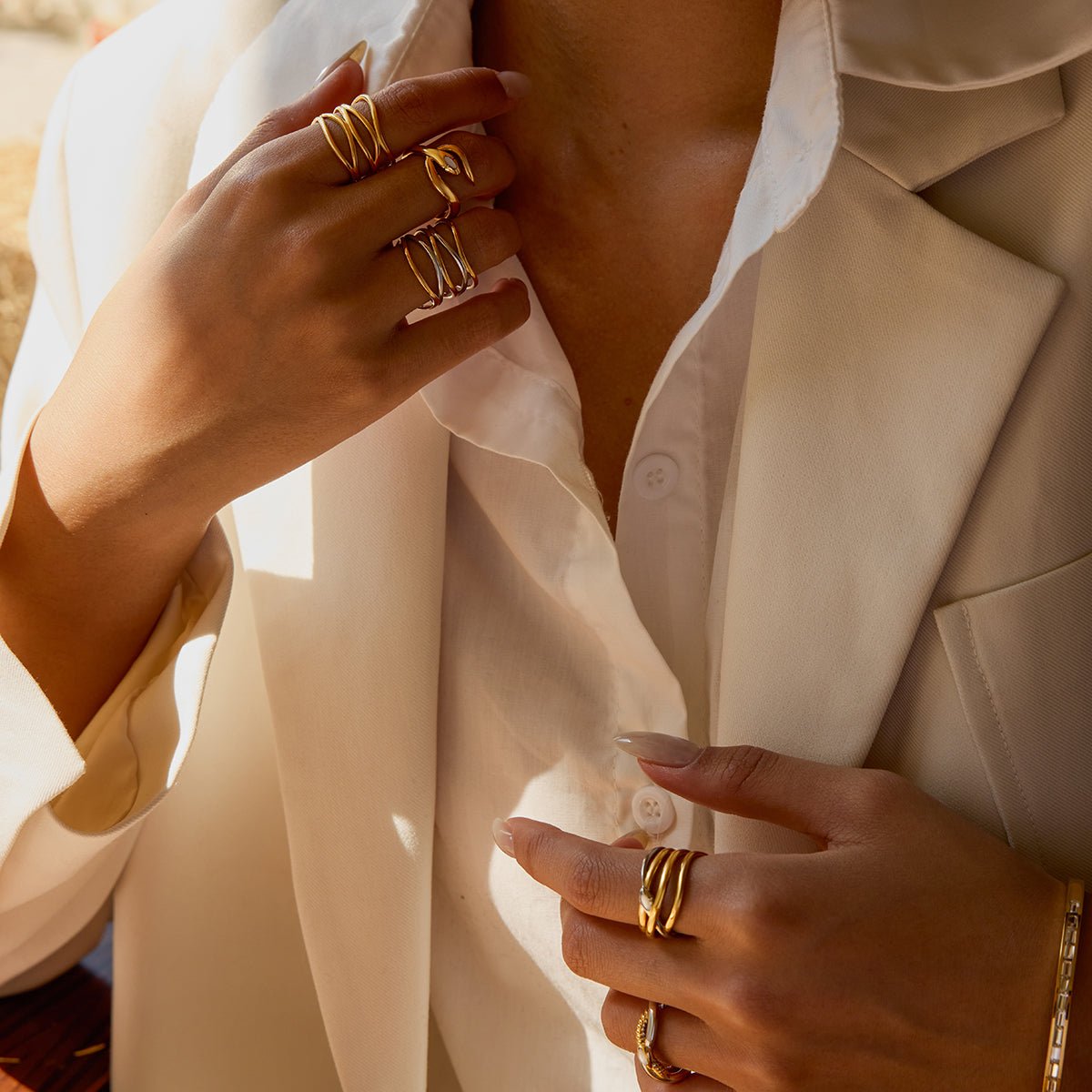 Serpent de Lune Ring - 18k Gold Plated Jewelry Switzerland