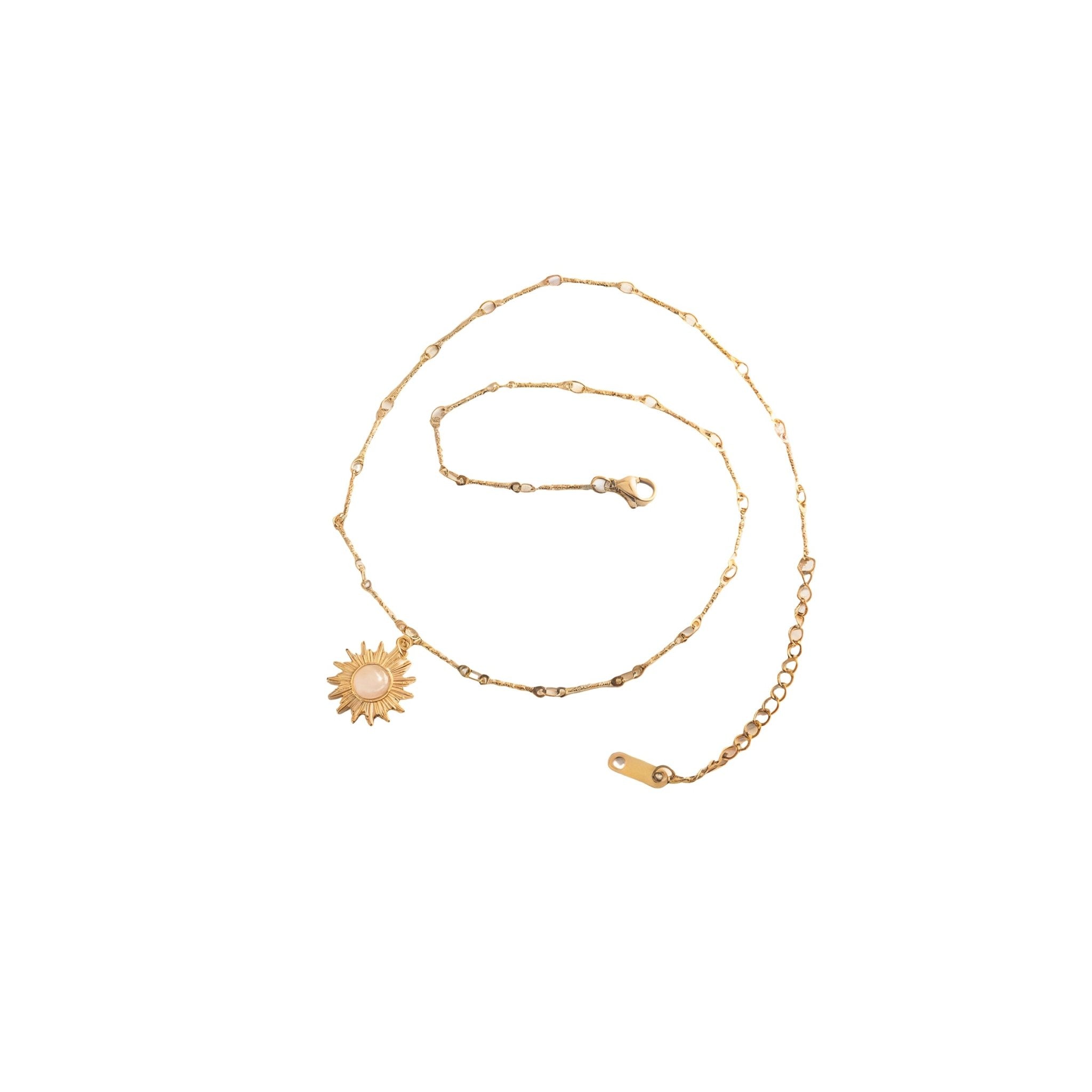 Soleil de Quartz Necklace - 18k Gold Plated Jewelry Switzerland