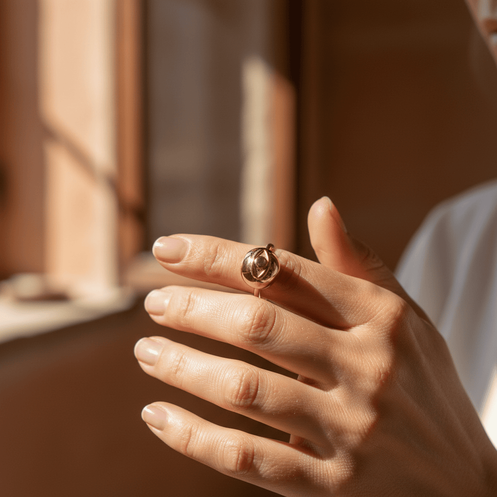 Sphère Solitaire Ring - 18k Gold Plated Jewelry Switzerland