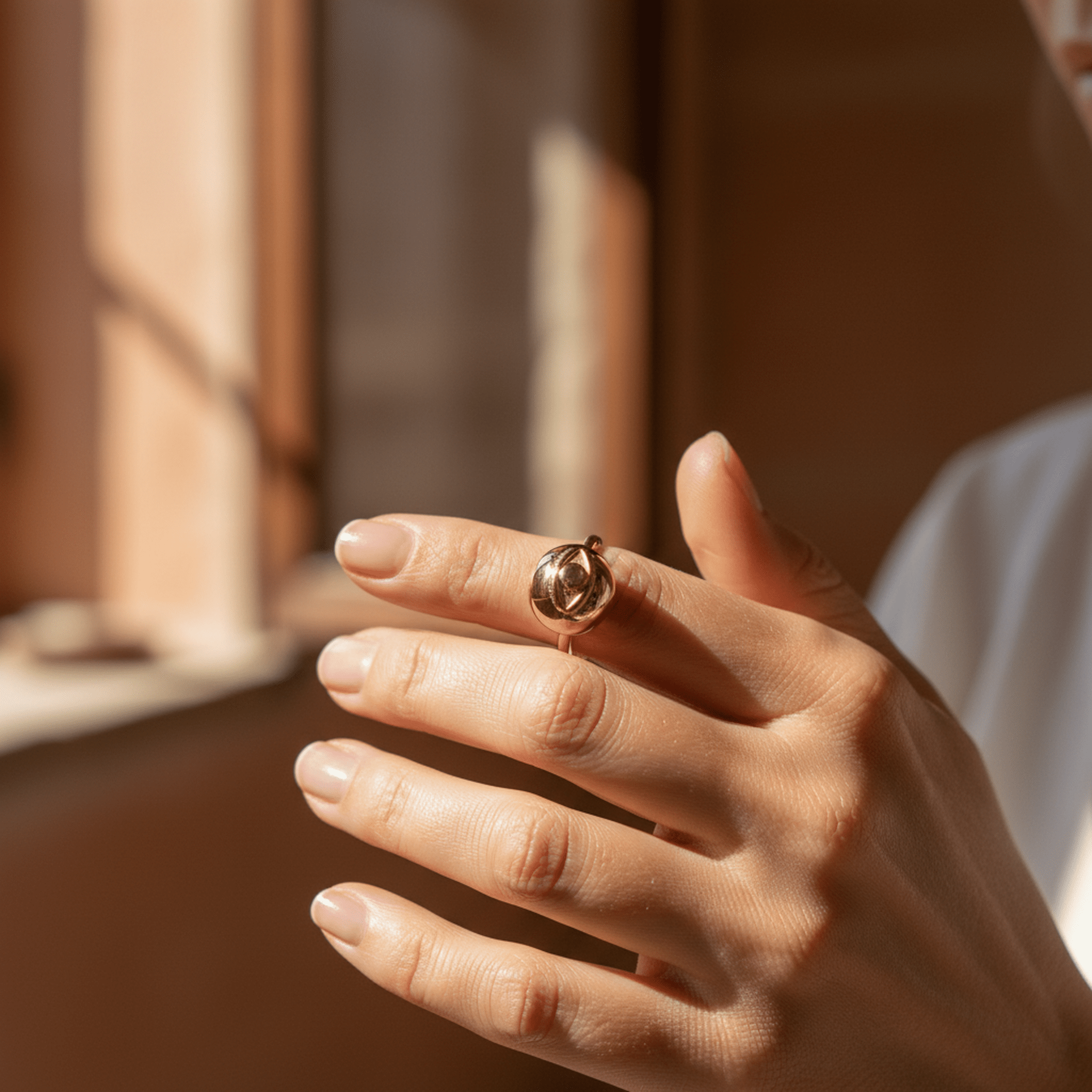 Sphère Solitaire Ring - 18k Gold Plated Jewelry Switzerland