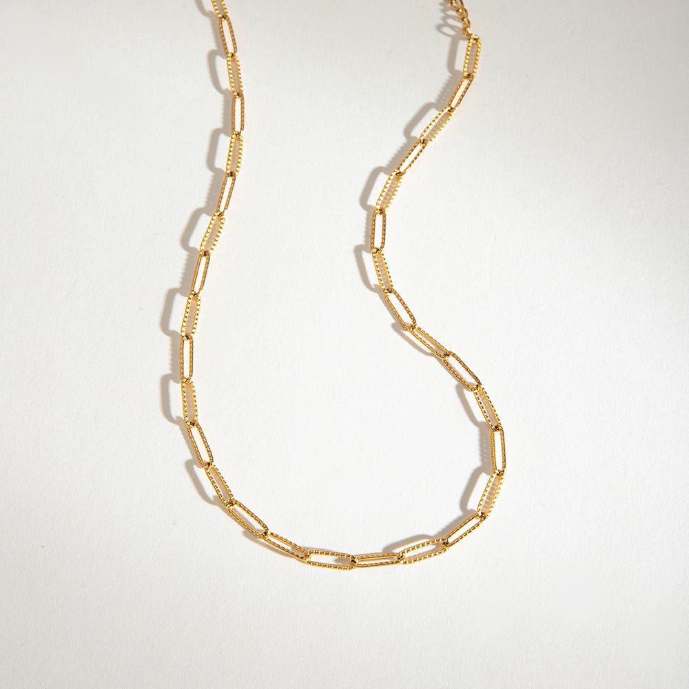 Texture d’Or Necklace - 18k Gold Plated Jewelry Switzerland